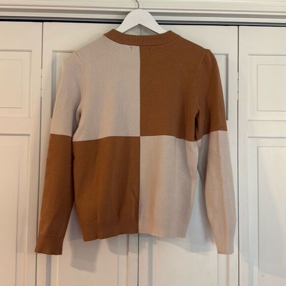 41 Hawthorne checkered colorblock crewneck sweater small - Picture 6 of 9